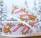 RG Ribbon: 2.5" Pink Gingerbread Kids Wired Ribbon with Striped Peppermint Candy Canes and Drift Edges - For Christmas Bows, Wreaths, Crafts, and Decorations